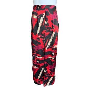 NWT Womens Myth Clothing Company Sateen Abstract Palazzo Pants - Sz L